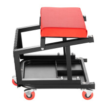 Taburete Rodante de Taller-Duoku-Asiento de Mecánico con Capacidad Máxima de 136 kg-Rotación a 360-Equipado con una Bandeja