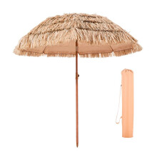 Parasol - DUOKU - Hawaïaans 1,8 m - Inclinabel - Rieten Dak PP - 8 Metalen Spaken