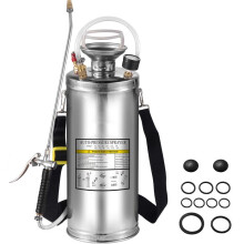 Pulvérisateur en Acier Inoxydable 8L-Duoku-Pulvérisateur de Jardinage Domestique et de Nettoyage des Sols-pour l'industrie-Argent
