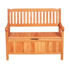 Banc de Rangement - DUOKU - 125 L - Bois Naturel - Capacité 319,8 kg - 2 en 1