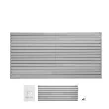 Wandpaneel met Latten - DUOKU - YLP-SS-8G-2 - PVC - 8 elementen - 136 kg belasting