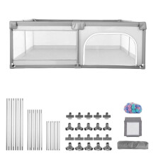Parque Bebé 200x149 cm-Duoku-con 50 Bolas de Colores-Bolsa de Transporte-Malla Transpirable-Barandilla de Seguridad para Niños Pequeños