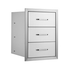 Buitenkeukenlades-Duoku-16" L x 21,5" H x 18" D-Ingebouwde barbecue lades-met RVS handvat