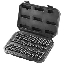 Schlagschraubenkopf-Set-Duoku-1/4" 48 Teile- Tief- und Flachprofil SAE-Metrisch 4-15 mm-6-Kant Cr-Mo Legierung