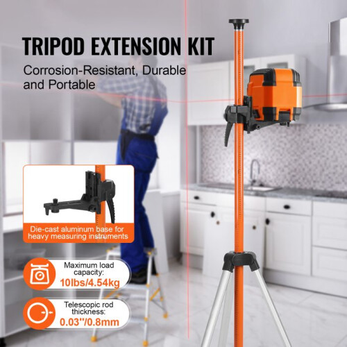 Tripé - DUOKU - SP-1 - Altura ajustável 1040–3400 mm - Roscas 1/4"-20 &amp; 5/8"-11 - Alumínio leve 2