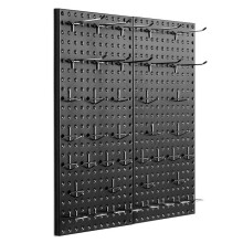 Perforierte Metallplatten - DUOKU - Schwarz - 24" x 12" - 2 Platten - Robuster Wandorganisator