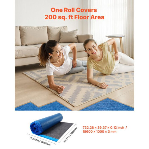 Subcapa para Parquet - DUOKU - FELT30-5 - 37,2 m² - Impermeável - Isolamento acústico 2