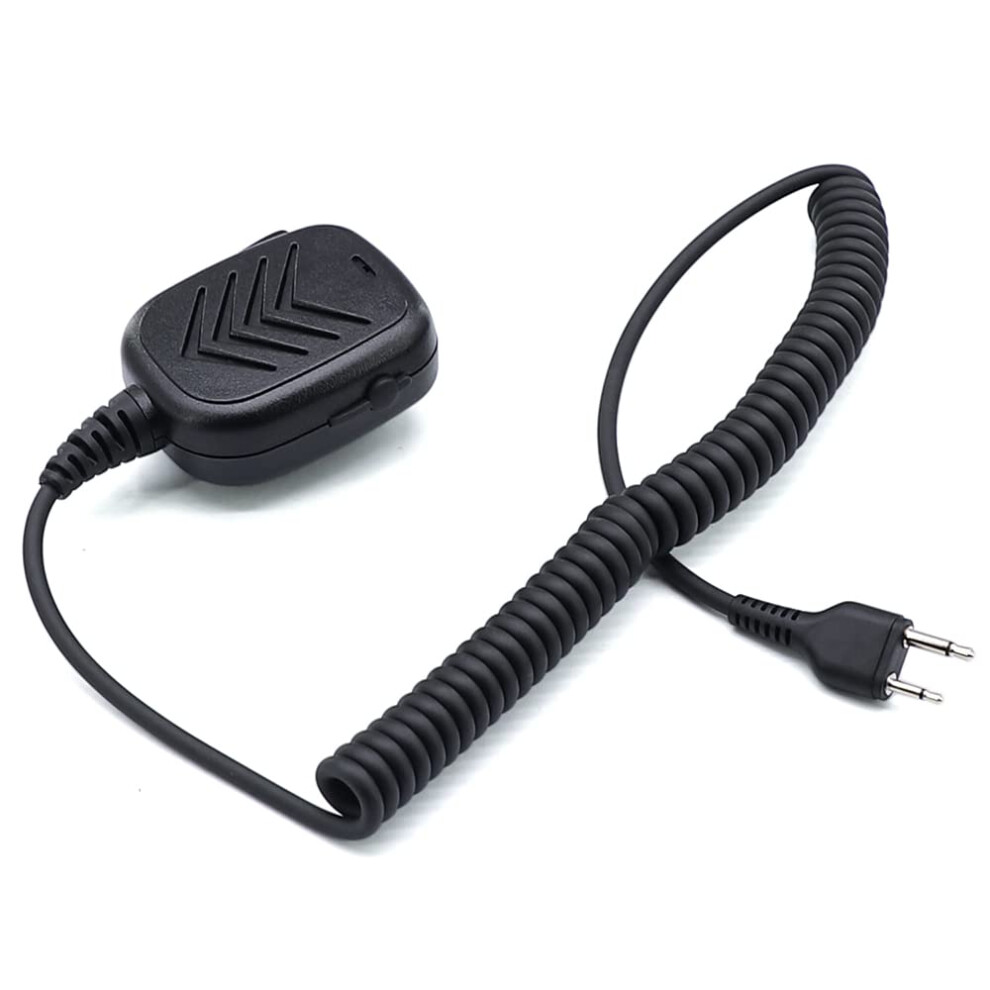 Twoway Radio Shoulder Microphone With Speaker, 2Pin Lapel Mic Compatible With Uniden, Icom, Yaesu And Vertex 9001264027865