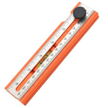 Woodworking Measuring Ruler with 360 Rotatable Head and Bubble Level for Carpentry Angle Work