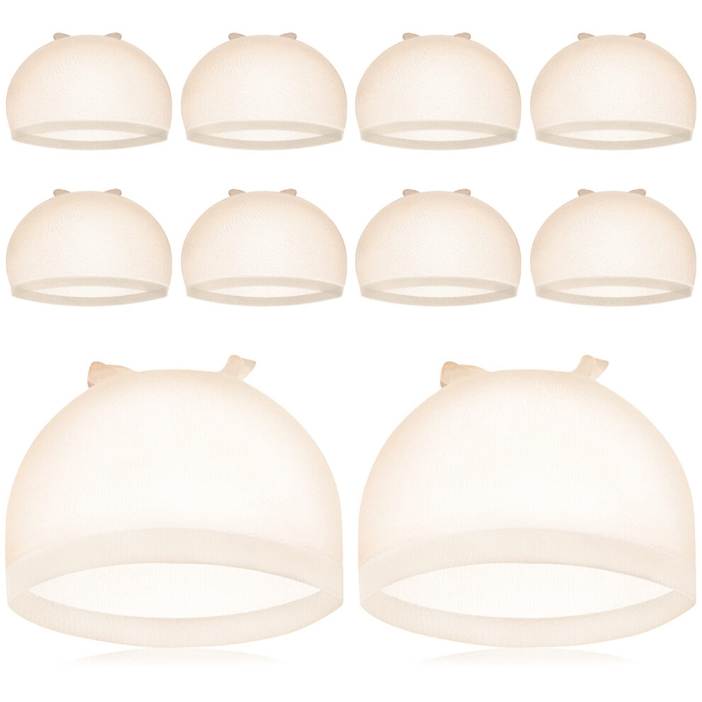 HD Nude Wig Cap 8Pcs Invisible Seamless Fit for Lace Front Wigs Breathable Lightweight