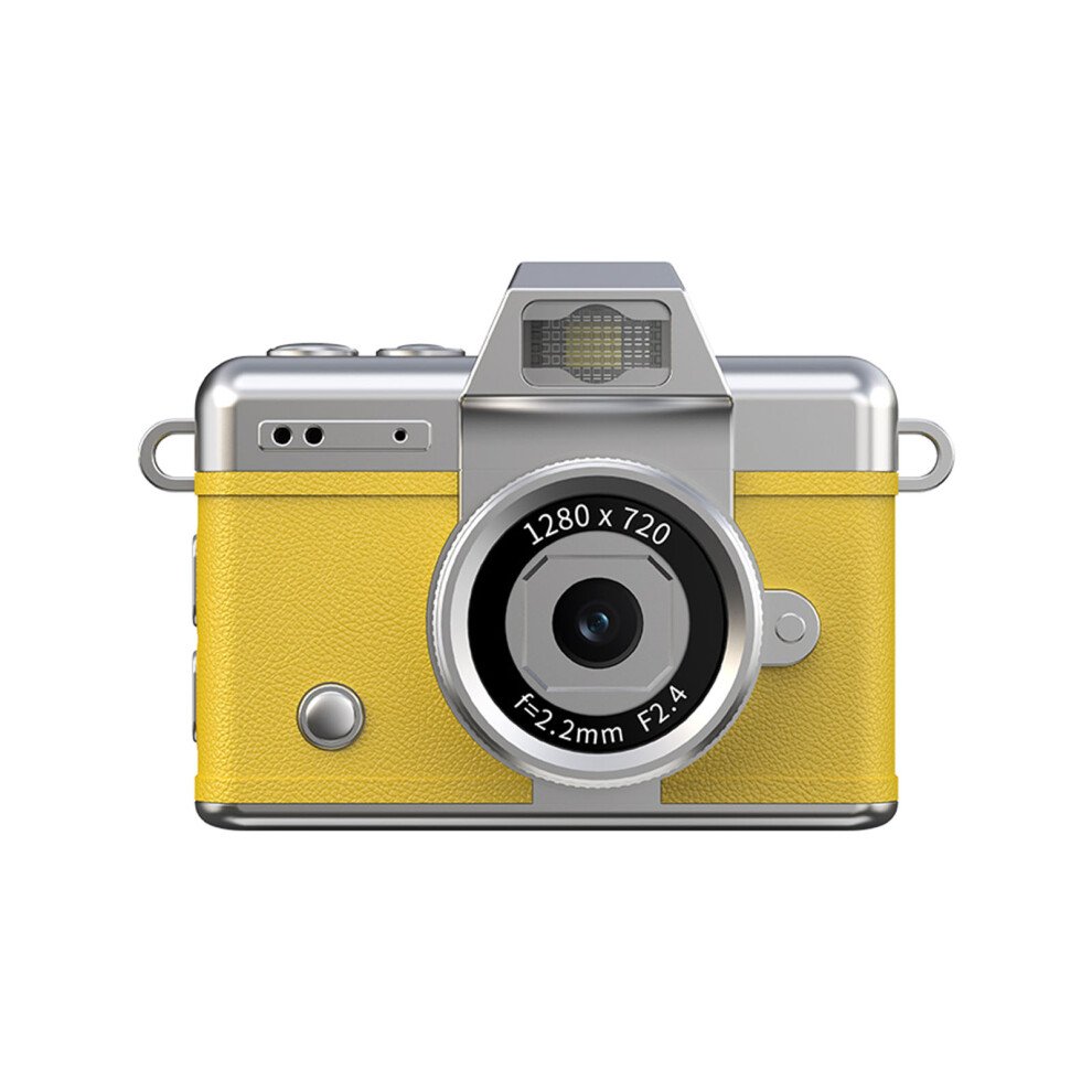 Elegant Tiny Camera Addition Bright Dyes With Keychain- Yellow 7704000516198