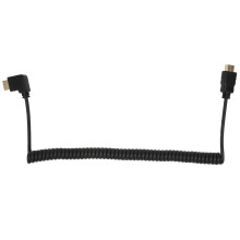Seinälle kiinnitettävä TV HDMI-kaapeli 90 asteen kulmaliittimellä, mikro-HDMI-täysikokoiseen HDMI-kierrekaapeliin 4K60Hz:lle ja vakaalle