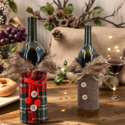 Festival Event Wine Bottle Sleeve Tabletop Centerpiece-grey 1