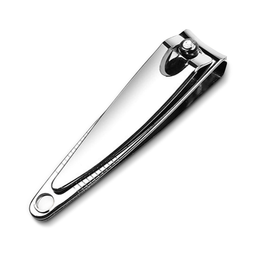 Nail Clippers Stainless Steel Curved Blade Toenail Clipper with File Ergonomic Grip Silver 1 Pack