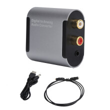 Digital Audio Converter For Analog Output,Crystal Clear Sound Digital To Analog Converter With Toslink And Coaxial Input Supports Sampling Rate Up To
