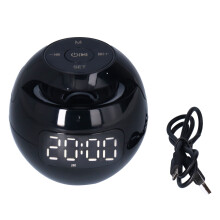 Digital vekkerklokke med Bluetooth-tilkobling Doble alarmer FM-radio Søvntimer LED-skjerm Lydmaskin med nattlys Funksjoner Speildesign