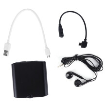 Mini lettore MP3 digitale con batteria a lunga durata e design con clip posteriore, slot di espansione per scheda di memoria, leggero, ideale per