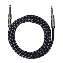 Instrumentkabel 2,7 m gitarforsterkerledning med oksygenfri kobberkjerne, dobbeltisolert design som motvirker floker for tilkobling av