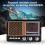Ραδιόφωνο Vintage Decor με Bluetooth, Φορητό Βραχέων Κυμάτων FM AM με Μπαταρία, Δυνατός Ήχος με 7