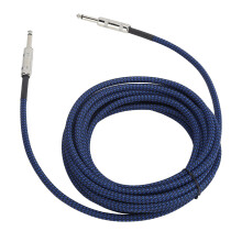 Cable de guitarra balanceado de 6 m, cobre libre de oxígeno, doble aislamiento, cubierta flexible, revestimiento trenzado de nailon para bajo,