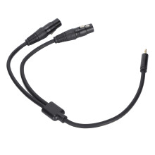 XLR-splitterkabel voor audio, dubbele XLR naar 3,5 mm Y-splitter gebalanceerde microfoonadapter met vergulde connectoren voor studiomengtafels en
