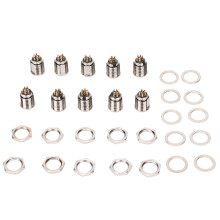 Connettore mini XLR a spinta/trazione, tipo a saldare, base e alloggiamento nichelati per connettore microfono CB a 8 pin, design per montaggio a
