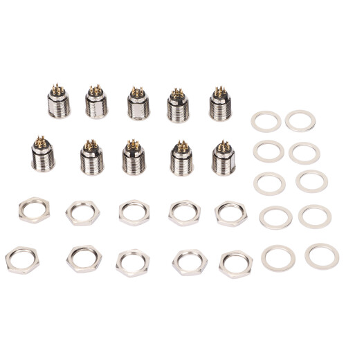 Βύσμα τύπου συγκόλλησης με βύσμα Push Pull Design Mini XLR, επινικελωμένη βάση και περίβλημα