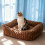 Living And Home (Brown, Small) Soft Pet Bed with PP Cotton Filling 2