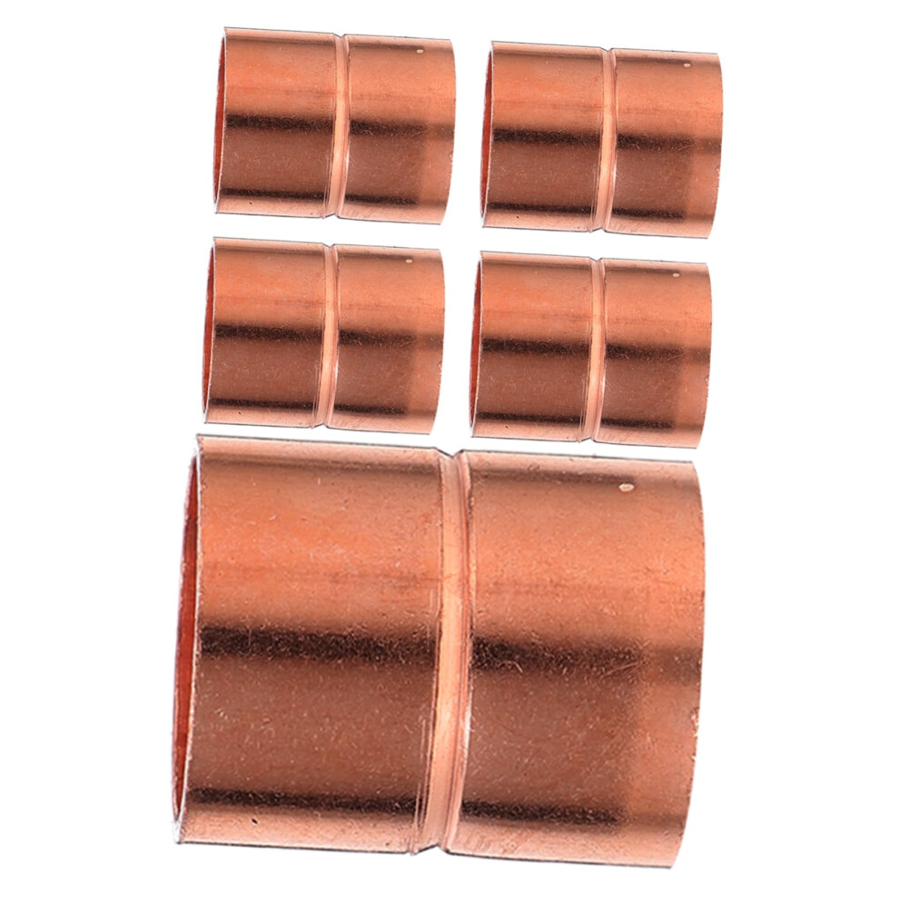 5Pcs Straight Copper Pipe Coupling For Hvac And Plumbing Leakproof Connector For Air Conditioning 9426802859805