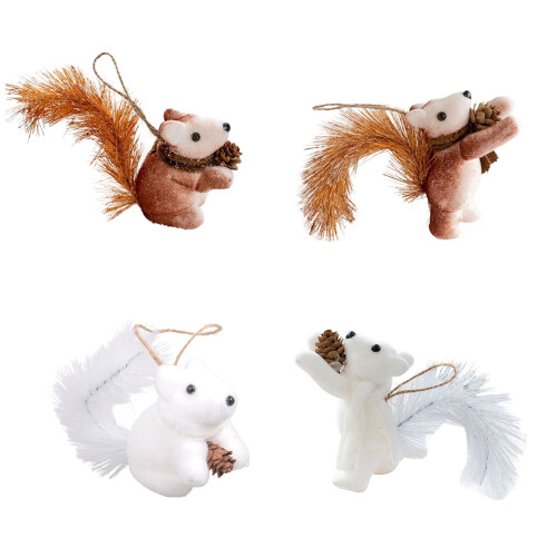 Portable Foam Squirrel Hanging Ornament Christmas decors-1 1