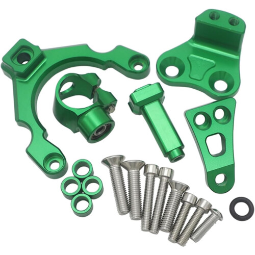 Green Steering Damper Bracket Stabilizer Kit for Kawasaki Z900 20172019 for Improved Stability 1