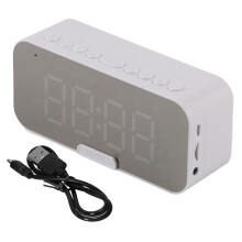 Ξυπνητήρι Bluetooth για υπνοδωμάτιο, Διπλό ξυπνητήρι με ηχείο Bluetooth, Επαναφορτιζόμενη
