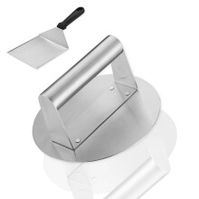 Press Stainless Steel with HeatResistant Spatula for  Patties on Grill and Griddle