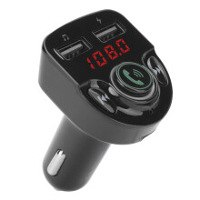 FM-Transmitter-Autokit mit Freisprechfunktion, Geräuschunterdrückung und kristallklarem Musikstreaming, inklusive intelligentem Dual-USB-Ladegerät