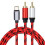 Καλώδιο Hi-Fi Sound RCA2RCA αρσενικό σε 2RCA αρσενικό στερεοφωνικό καλώδιο ήχου με πλεγμένο 8