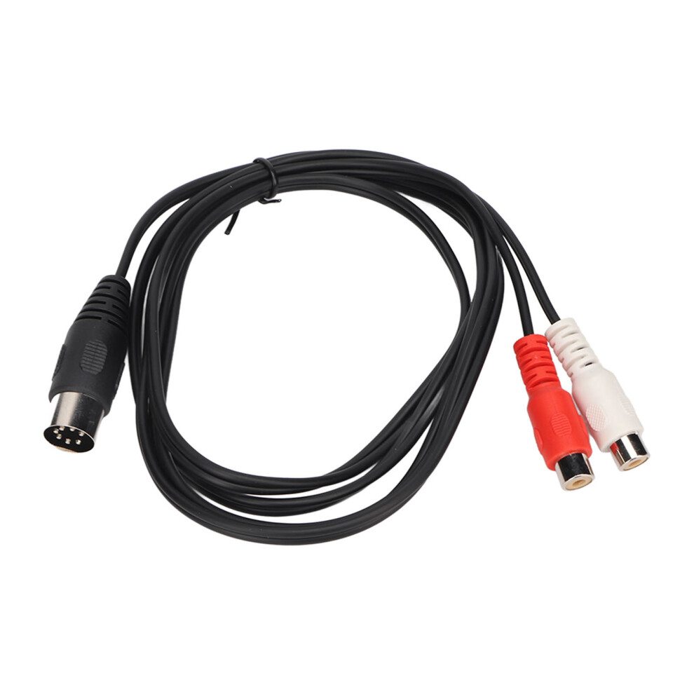 Din Cable For European Type Stereo Equipment, Din Male Plug To Dual Rca Female Audio Adapter, Professional Premium Audio Cable With Oxygen Free Copper 9416038786792