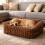 Living And Home (Brown, Large) Soft Pet Bed with PP Cotton Filling 1
