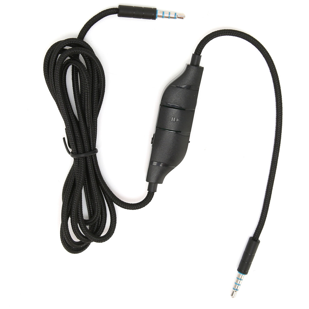 Braided Replacement Cable For Logitech Gaming Headsets Featuring 3D Compensation Technology And High Definition Signal Transfer, Inline Volume Control 9416038778353