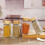 Living And Home 12Pcs Glass Spice Jars with Bamboo Lids 5