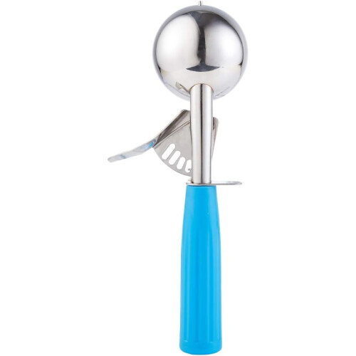Cookie Scoop 2 oz Stainless Steel with Blue Handle, Ergonomic Release for Precise Portion Control 2