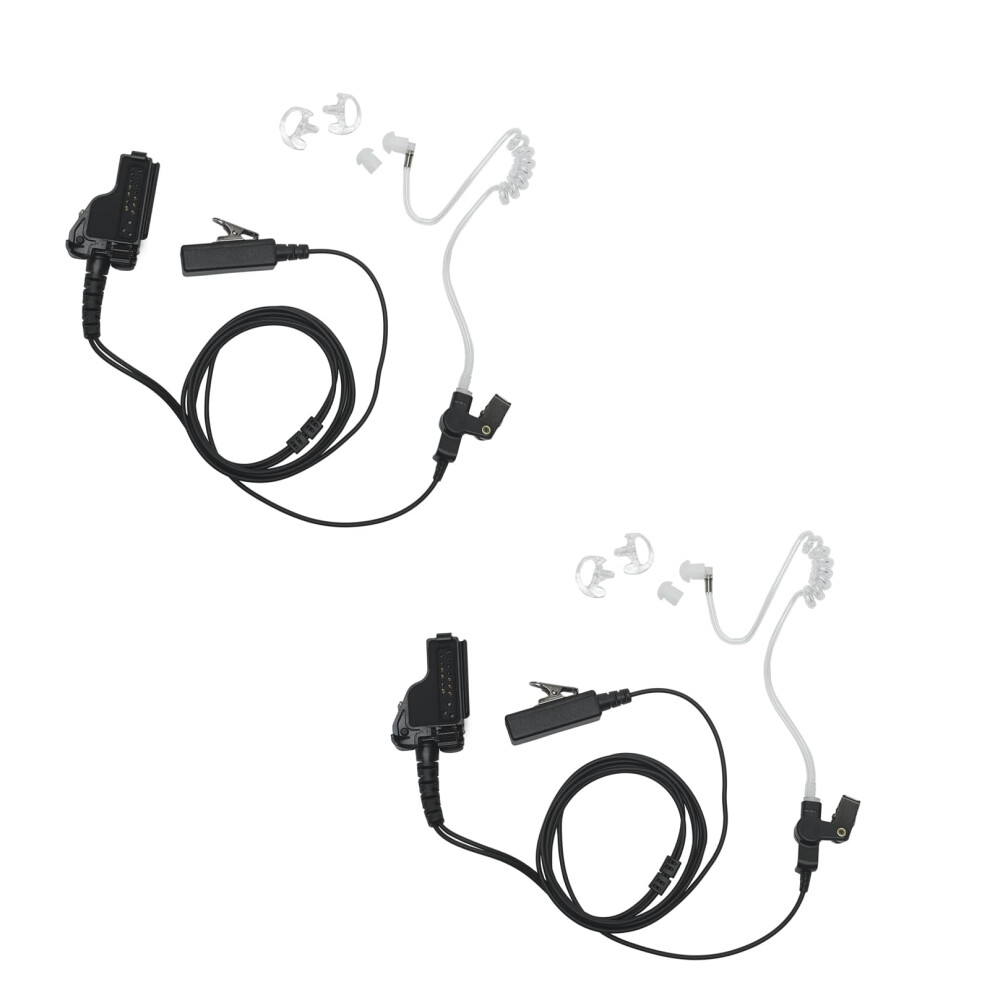 Two Way Radio Earpiece With Mic Ptt, Discreet Acoustic Tube, For Motorola Xts Series, 2 Pack 9426802860221