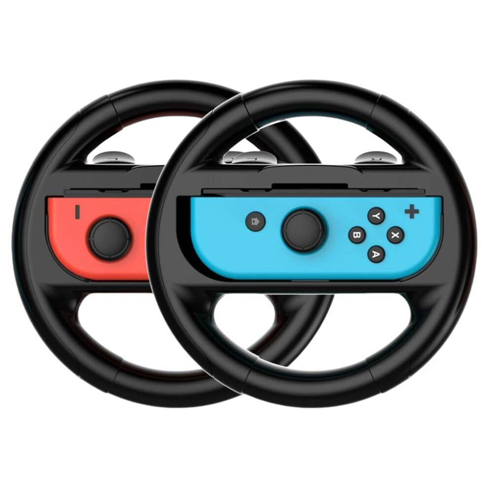 Steering Wheel Grip For Switch Oled Joy Con, Ergonomic Racing Controller 4.41X3.86, 2Pcs Black 9001264028237