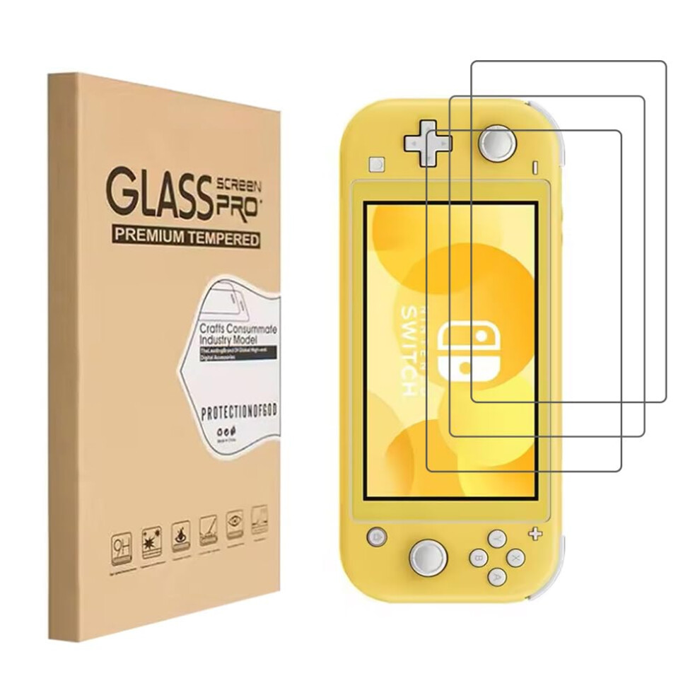 Screen Protector 3 Pack For Nintendo Switch Lite, 9H Tempered Glass, Ultra Clear, Bubble 9001264028794