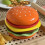 Hamburger Dinnerware Set Ceramic Burger Plates and Bowls Stackable Design for Party Serving 1
