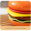 Hamburger Dinnerware Set Ceramic Burger Plates and Bowls Stackable Design for Party Serving 3