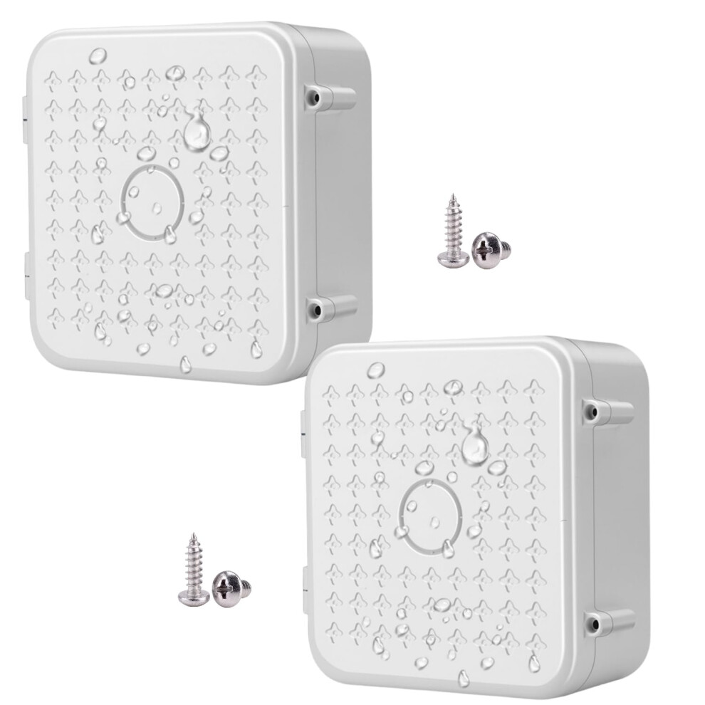 2Pack 5.5' Square Security Camera Junction Box, Weatherproof Cctv Mounting Bracket For Bullet And Dome Cameras 9001264029029