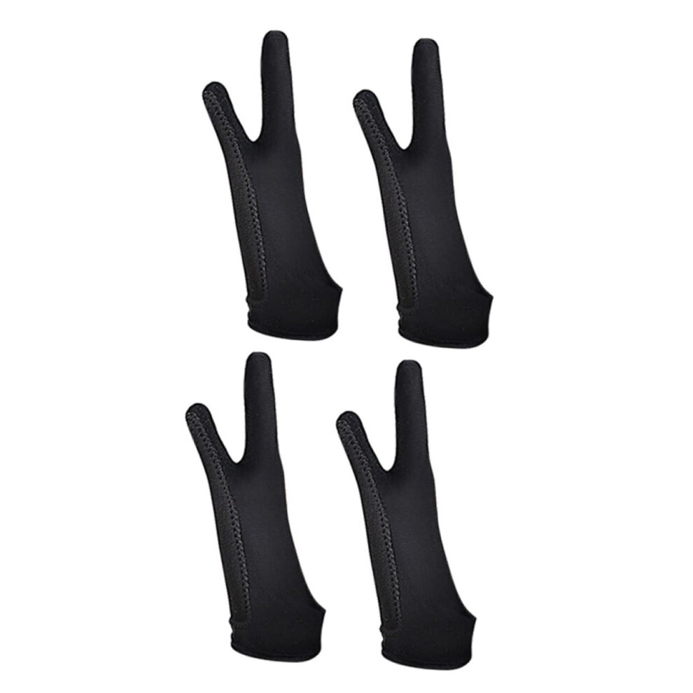 2 Pairs Twofinger Drawing Tablet Glove Large Antismudge Breathable Artist Glove For Digital Art 9426802860689