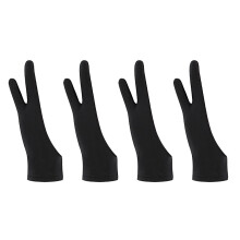 4PCS Digital Drawing Glove Large Size Two Finger Artist Glove for Tablet with Friction Reduction