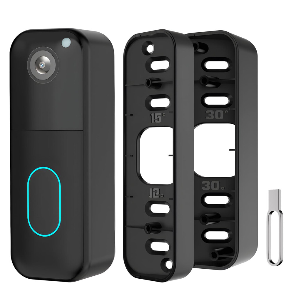 Corner Mount For Blink Doorbell With Adjustable Angles, Nodrill Install For 1St And 2Nd Gen Camera, Black 9001264029197