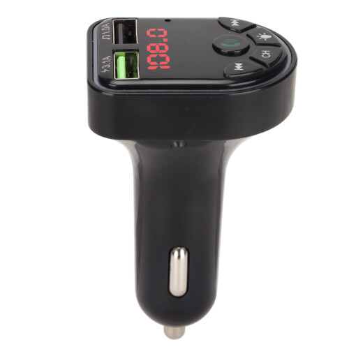 Experience Seamless Connectivity With Our Colorful Light Bluetooth 5.0 FM Transmitter,Equipped For Hands-free Call,Multi-function Smart USB Socket 2